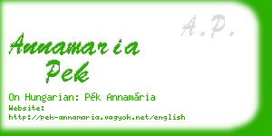 annamaria pek business card